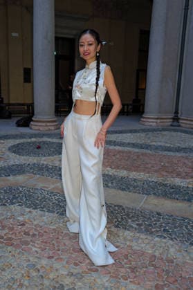 IPA89031879 - Milan, Milan Women™s Fashion Week Spring Summer 2027 - Women™s Fashion, Spring Summer 2027 - HUI fashion show - front row in the photo: guest  Copyright: xRiccardoxGIordanox xRiccardoxGiordano IPAx IPA89031879