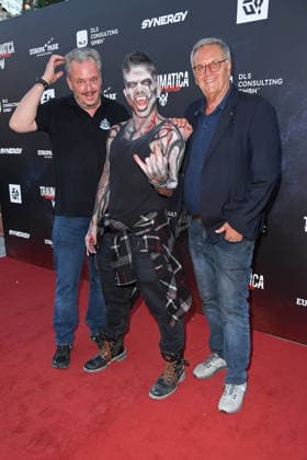 Michael Mack, Marc Terenzi, Roland Mack bei der TRAUMATICA - CREATOR EDITION zum 10-jährigen Jubiläum im Europa-Park in Rust am 27.09.2026