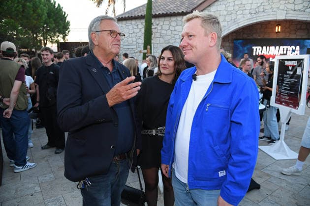 Roland Mack, Jens Knossalla aka Knossi bei der TRAUMATICA - CREATOR EDITION zum 10-jährigen Jubiläum im Europa-Park in Rust am 27.09.2026