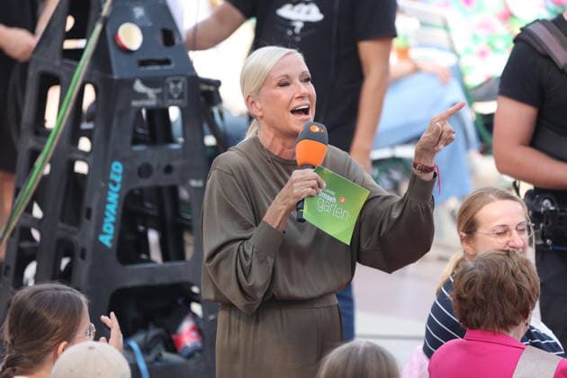 Andrea Kiewel in der TV Show ZDF-Fernsehgarten - Finalparty˜ auf dem Mainzer Lerchenberg. Mainz, 27.09.2026 Copyright: xAgenturxMatthiasxWehnertx xM.xGränzdörferx