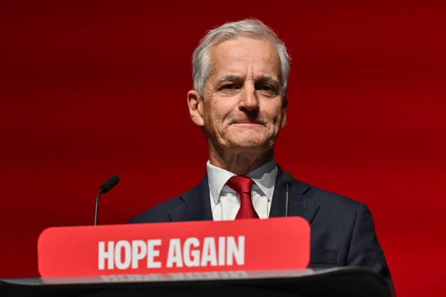 September 27, 2026, Liverpool, England, United Kingdom: Prime Minister of Norway JONAS GAHR SToËœRE gives a speech on the first day of the Labour Party Conference. Liverpool United Kingdom  - ZUMAs371 20260927_zip_s371_018 Copyright: xWiktorxSzymanowiczx