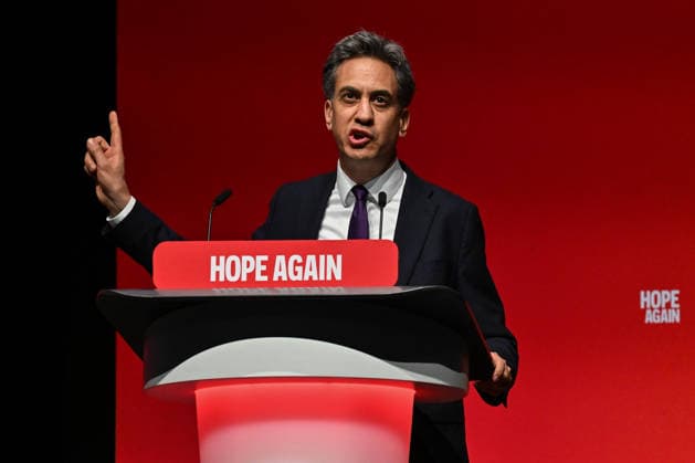 September 27, 2026, Liverpool, England, United Kingdom: Secretary of State for Foreign, Commonwealth and Development Affairs ED MILIBAND speaks on the first day of the Labour Party Conference. Liverpool United Kingdom  - ZUMAs371 20260927_zip_s371_023 Copyright: xWiktorxSzymanowiczx
