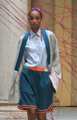MFW - HUI Runway A model walks the runway forHUI Milano Spring Summer 2027 show during Milan Fashion Week in Milan, Italy on September 27, 2026. Photo by Nick Zonna IPA ABACAPRESS.COM Milano Italy  Copyright: xZonnaxNick IPA ABACAx