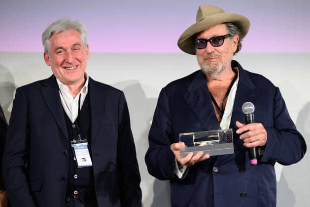 September 27, 2026, Lucca, Lucca, Italy: Julian Schnabel, American director and painter, receives the Lifetime Achievement Award at the Lucca Film Festival from Massimo Marsili, president of the Lucca Savings Bank Foundation, Lucca, 27 09 2026 Lucca Italy  - ZUMAa289 20260927_zia_a289_022 Copyright: xStefanoxDallexLuchex xAgfx