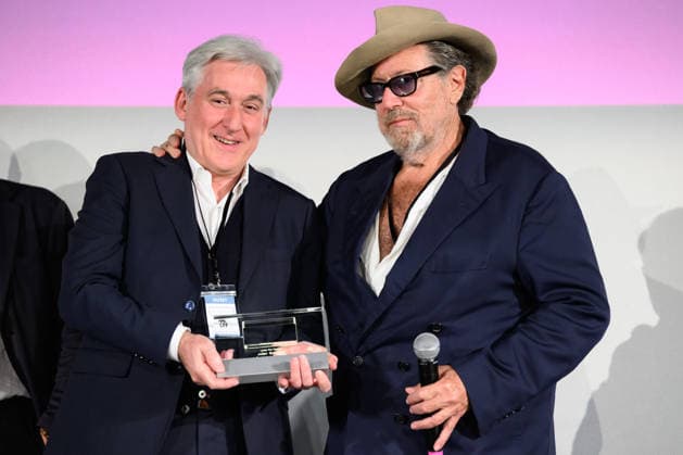 September 27, 2026, Lucca, Lucca, Italy: Julian Schnabel, American director and painter, receives the Lifetime Achievement Award at the Lucca Film Festival from Massimo Marsili, president of the Lucca Savings Bank Foundation, Lucca, 27 09 2026 Lucca Italy  - ZUMAa289 20260927_zia_a289_027 Copyright: xStefanoxDallexLuchex xAgfx