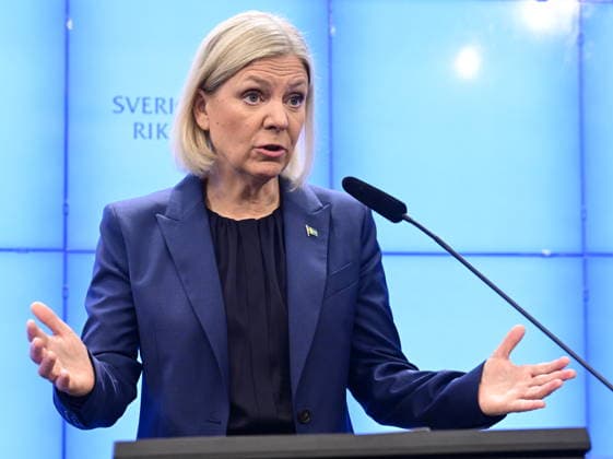 STOCKHOLM, SWEDEN, September 28, 2026 Social Democratic Party leader Magdalena Andersson S during a press conference at the Riksdag STOCKHOLM, SWEDEN x10030x  Copyright: xJonasxEkströmer TTx TALMANSVAL ez_Z5k3pazg