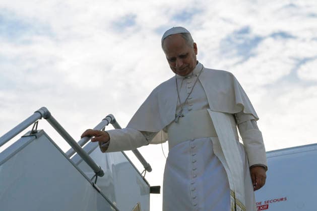 POPE LEO XIV ARRIVES AT METZ-NANCY AIRPORT France, Metz, Vatican, 2026 9 28 Arrival of Pope Leo XIV at Metz-Nancy-Lorraine International Airport. EDITORIAL USE ONLY - NO BOOKS Copyright: xVATICANxMEDIA xCatholicxPressxPhotox