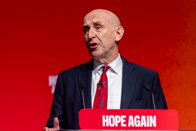 28 September 2026, John Healey addresses Labour Party Conference in Liverpool 28 September 2026, Liverpool, UK. John Healey, Labour MP and Chancellor of the Exchequer, addresses delegates and attendees during Day 2 of the Labour Party Annual Conference 2026 at ACC Liverpool., Credit:Abdullah Bailey Anthony Bailey - B2421 Avalon  Copyright: xAbdullahxBaileyx xAnthonyxBaileyx-xB2421x xAvalonx 1138873800