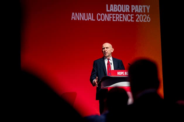 28 September 2026, John Healey addresses Labour Party Conference in Liverpool 28 September 2026, Liverpool, UK. John Healey, Labour MP and Chancellor of the Exchequer, addresses delegates and attendees during Day 2 of the Labour Party Annual Conference 2026 at ACC Liverpool., Credit:Abdullah Bailey Anthony Bailey - B2421 Avalon  Copyright: xAbdullahxBaileyx xAnthonyxBaileyx-xB2421x xAvalonx 1138873821