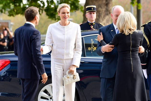 President Emmanuel Macron and his wife, First Lady Brigitte Macron, welcome Prince Albert II of Monaco and Princess Charlène of Monaco upon their arrival for the At the Roots of Europe for Peace and Unity meeting at the Robert Schuman Conference Center in Metz, France, on September 28, 2026, the final day of the Pope’s visit to France Romain Doucelin Bestimage French President Emmanuel Macron and his wife, First Lady Brigitte Macron, welcome guests upon their arrival for the At the Roots of Europe for Peace and Unity meeting at the Robert Schuman Conference Center in Metz, France, on September 28, 2026, the final day of the Pope’s visit to France Metz, France Copyright: xRomainxDoucelinx xBestimagexRomainxDoucelinx xBestimagex