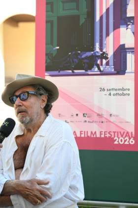 September 28, 2026, Lucca, Rome, Italy: Artist and director Julian Schnadel is interviewed during the photocall at the Lucca Film Festival, Lucca, 28 09 2026 Lucca Italy  - ZUMAa289 20260928_zia_a289_128 Copyright: xStefanoxDallexLuchex xAgfx