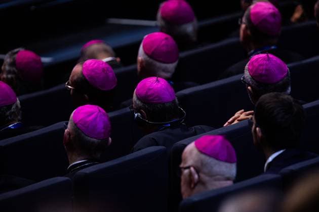 Pope Leo XIV’s Visit to Metz: The Cardinals POPE’S VISIT TO FRANCE PHOTOPQR LE REPUBLICAIN LORRAIN Hugo AZMANI Metz, September 28, 2026 Pope Leo XIV’s Visit to Metz: The Cardinals Deliver a Speech for Peace September 28, 2026, Metz, France. Pope Leo XIV is on an apostolic visit to France from September 25 to 28, 2026, in Metz, Moselle, Lorraine, France. Copyright: xPHOTOPQR LExREPUBLICAINxLORRAIN xHugoxAZMANIx 20260928RBL9170 20260928RBL9170