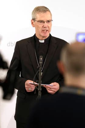 Heiner Wilmer bei der Auftakt-Pressekonferenz zur Herbst-Vollversammlung der Deutschen Bischofskonferenz im Dompfarrzentrum. Fulda, 28.09.2026