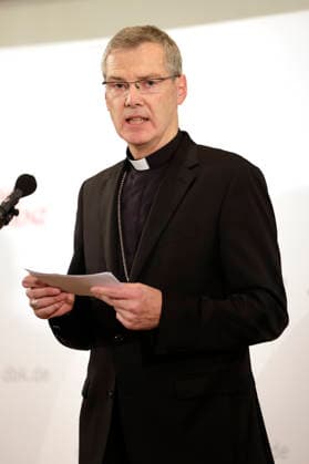 Heiner Wilmer bei der Auftakt-Pressekonferenz zur Herbst-Vollversammlung der Deutschen Bischofskonferenz im Dompfarrzentrum. Fulda, 28.09.2026