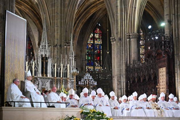 METZ HOLY MASS CATHEDRAL 2026 - 2026 09 28 France, Metz, Vatican, 2026 9 28 Holy Mass at the Cathedral of Saint Stephen in Metz. EDITORIAL USE ONLY - NO BOOKS Copyright: xx