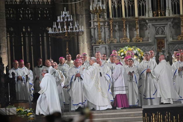 METZ HOLY MASS CATHEDRAL 2026 - 2026 09 28 France, Metz, Vatican, 2026 9 28 Holy Mass at the Cathedral of Saint Stephen in Metz. EDITORIAL USE ONLY - NO BOOKS Copyright: xx