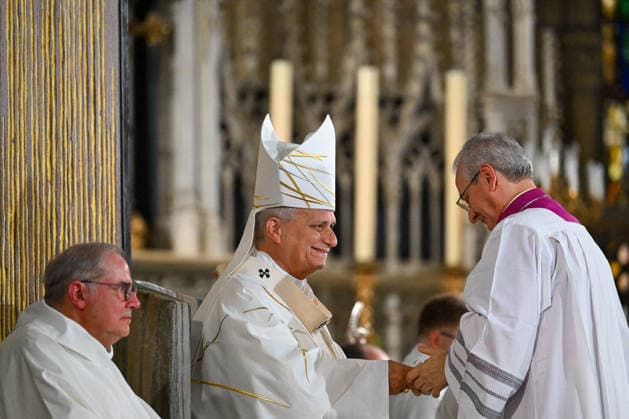 Pope Leo XIV celebrates Mass at Metz Cathedral in Metz, northeastern France, during his visit to the city on September 28, 2026. Jeanne Accorsini, Pool Bestimage, Metz, France  Copyright: xJeannexAccorsini Pool BestimagexJeannexAccorsini Pool Bestimagex