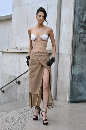 PFW Weinsanto Outside Arrivals JR Milla Lapidus arriving at Weinsanto show during Paris Fashion Week, in Paris, France on 28 September 2026. Photo by Julien Reynaud APS-Medias ABACAPRESS.COM Paris France  Copyright: xReynaudxJulien APS-Medias ABACAx