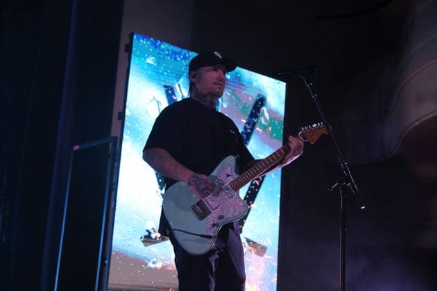 Dan Brown von der Band The Amity Affliction bei einem Konzert im Metropol in Berlin, 28. September 2026. The Amity Affliction Konzert Berlin