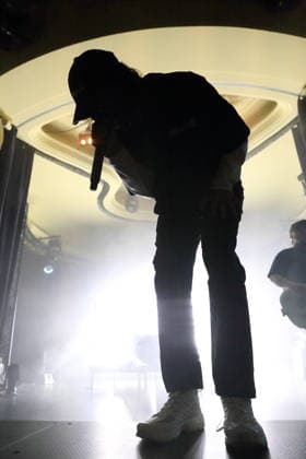 Joel Birch von der Band The Amity Affliction bei einem Konzert im Metropol in Berlin, 28. September 2026. The Amity Affliction Konzert Berlin