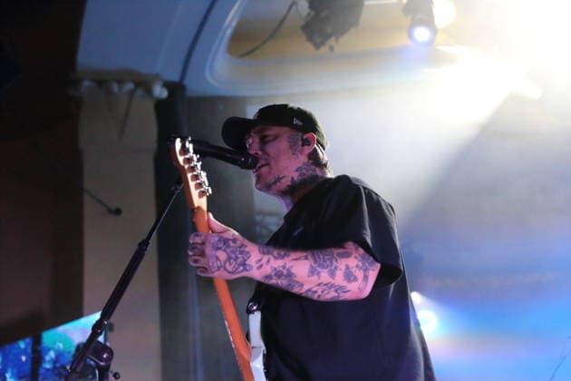 Dan Brown von der Band The Amity Affliction bei einem Konzert im Metropol in Berlin, 28. September 2026. The Amity Affliction Konzert Berlin
