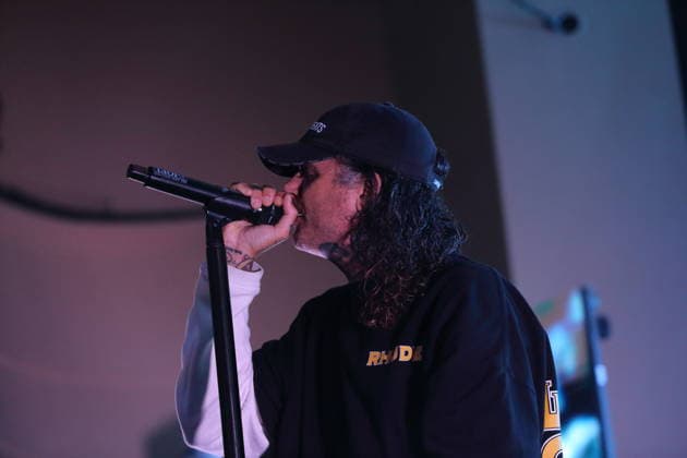 Joel Birch von der Band The Amity Affliction bei einem Konzert im Metropol in Berlin, 28. September 2026. The Amity Affliction Konzert Berlin