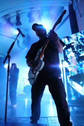 Joel Birch und Dan Brown, v.l., von der Band The Amity Affliction bei einem Konzert im Metropol in Berlin, 28. September 2026. The Amity Affliction Konzert Berlin