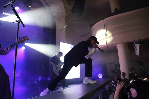 Joel Birch von der Band The Amity Affliction bei einem Konzert im Metropol in Berlin, 28. September 2026. The Amity Affliction Konzert Berlin