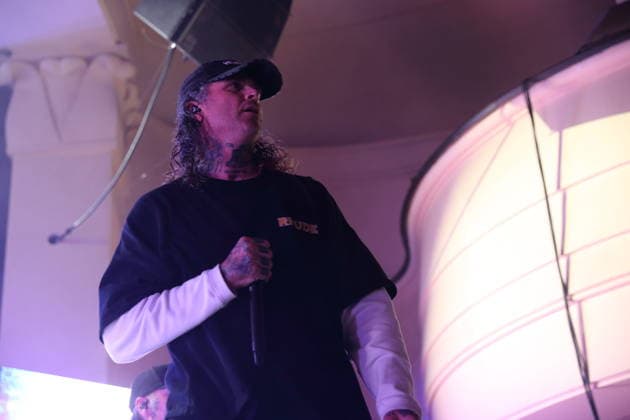 Joel Birch von der Band The Amity Affliction bei einem Konzert im Metropol in Berlin, 28. September 2026. The Amity Affliction Konzert Berlin