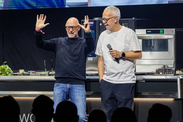28.09.2026. Düsseldorf Meerbusch. (l-r) Jürgen Pichler und Martin Behle auf der Rolling Pin Convention 2026. Düsseldorf Meerbusch Areal Böhler Nordrhein-Westfalen Deutschland