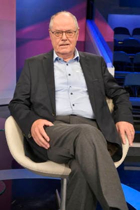 Peer Steinbrück in der ARD-Talkshow maischberger im Studio Berlin Adlershof. Berlin, 28.09.2026