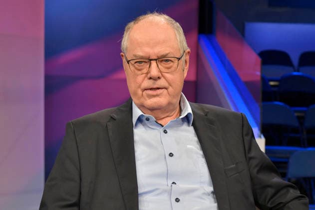Peer Steinbrück in der ARD-Talkshow maischberger im Studio Berlin Adlershof. Berlin, 28.09.2026