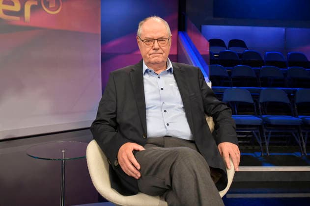 Peer Steinbrück in der ARD-Talkshow maischberger im Studio Berlin Adlershof. Berlin, 28.09.2026