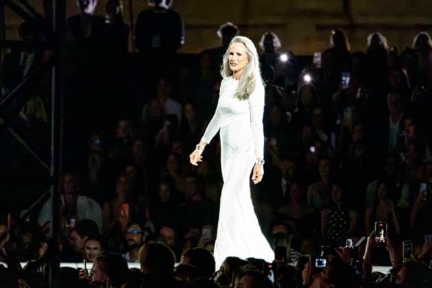 September 28, 2026, Paris, Fra, France: Andie MacDowell walking the runway at the LOREAL Paris fashion show Paris France - ZUMAv140 20260928_zip_v140_007 Copyright: xReginaxVoroninax