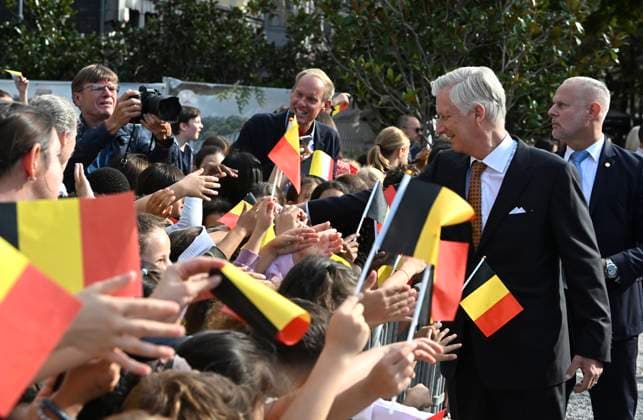 Royal Visit To The Province Of Liege LIÈGE, BELGIUM - SEPTEMBER 29: King Philippe and Queen Mathilde are visiting the province of Liège. The King and Queen will proceed to Place Saint-Lambert (Espace Tivoli) in Liège, where they will meet with local residents. September 29, 2026 in Liège, Belgium, 29 09 2026 Liège Belgium  Copyright: xBertxVanxDenxBrouckex