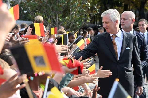Royal Visit To The Province Of Liege LIÈGE, BELGIUM - SEPTEMBER 29: King Philippe and Queen Mathilde are visiting the province of Liège. The King and Queen will proceed to Place Saint-Lambert (Espace Tivoli) in Liège, where they will meet with local residents. September 29, 2026 in Liège, Belgium, 29 09 2026 Liège Belgium  Copyright: xBertxVanxDenxBrouckex