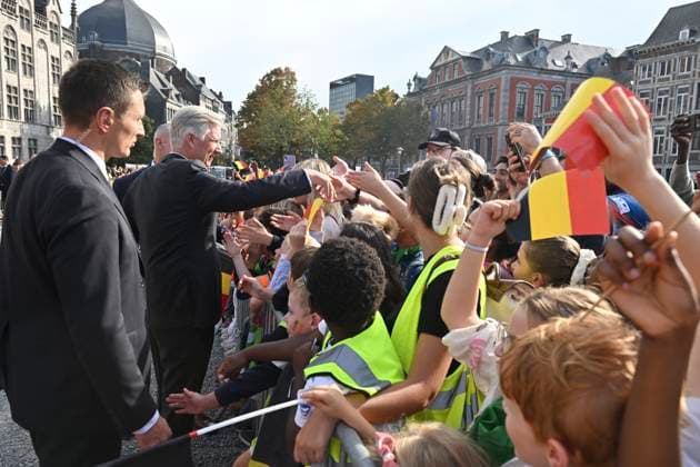 Royal Visit To The Province Of Liege LIÈGE, BELGIUM - SEPTEMBER 29: King Philippe and Queen Mathilde are visiting the province of Liège. The King and Queen will proceed to Place Saint-Lambert (Espace Tivoli) in Liège, where they will meet with local residents. September 29, 2026 in Liège, Belgium, 29 09 2026 Liège Belgium  Copyright: xBertxVanxDenxBrouckex