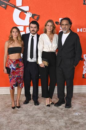 Maria Eladia Inarritu, Eliseo Inarritu, Maria Eladia Hagerman und Alejandro Gonzalez Inarritu bei der Premiere des Kinofilms Digger im Directors Village. Los Angeles, 28.09.2026
