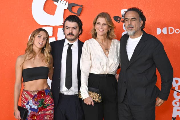 Maria Eladia Inarritu, Eliseo Inarritu, Maria Eladia Hagerman und Alejandro Gonzalez Inarritu bei der Premiere des Kinofilms Digger im Directors Village. Los Angeles, 28.09.2026