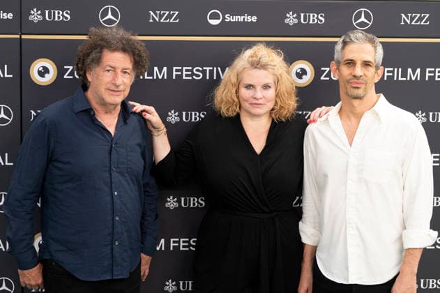 Michael Dweck, Reta Guetg und Gregory Kershaw bei der Premiere des Dokumentarfilms Burgundy auf dem 22. Zurich Film Festival im Corso. Zürich, 28.09.2026