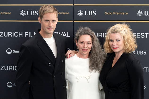 Alexander Skarsgard, Olivia Colman und Reta Guetg bei der Premiere des Kinofilms Wicker auf dem 22. Zurich Film Festival im Kongresshaus. Zürich, 28.09.2026