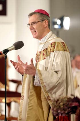 Heiner Wilmer beim Eröffnungsgottesdienst der Herbst-Vollversammlung der Deutschen Bischofskonferenz im Dom zu Fulda. Fulda, 28.09.2026