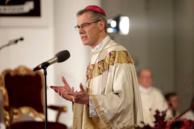 Heiner Wilmer beim Eröffnungsgottesdienst der Herbst-Vollversammlung der Deutschen Bischofskonferenz im Dom zu Fulda. Fulda, 28.09.2026