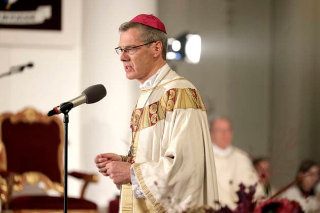 Heiner Wilmer beim Eröffnungsgottesdienst der Herbst-Vollversammlung der Deutschen Bischofskonferenz im Dom zu Fulda. Fulda, 28.09.2026