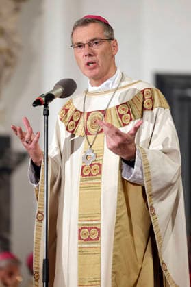 Heiner Wilmer beim Eröffnungsgottesdienst der Herbst-Vollversammlung der Deutschen Bischofskonferenz im Dom zu Fulda. Fulda, 28.09.2026