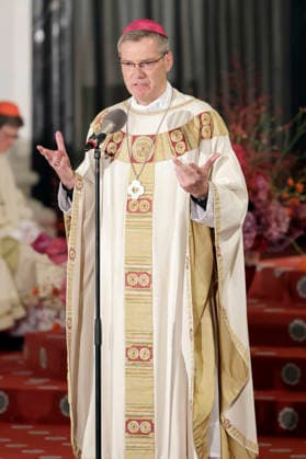 Heiner Wilmer beim Eröffnungsgottesdienst der Herbst-Vollversammlung der Deutschen Bischofskonferenz im Dom zu Fulda. Fulda, 28.09.2026