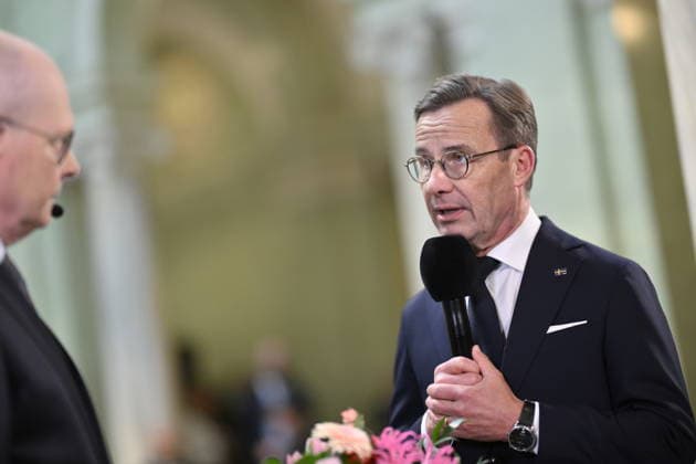 STOCKHOLM, SWEDEN 20260929 Moderate Party leader Ulf Kristersson is interviewed by SVT in the Old Parliament Building after the opening of the parliamentary session STOCKHOLM, SWEDEN x10050x  Copyright: xPontusxLundahl TTx RIKSMÖTETS ÖPPNANDE 2026 oOTVRSe3jfk