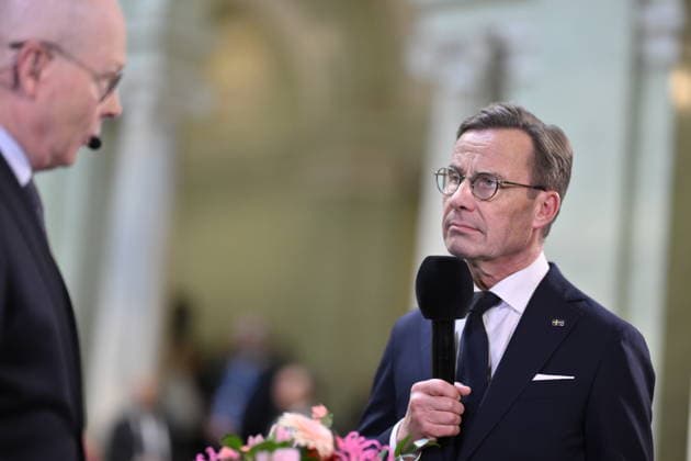STOCKHOLM, SWEDEN 20260929 Moderate Party leader Ulf Kristersson is interviewed by SVT in the Old Parliament Building after the opening of the parliamentary session STOCKHOLM, SWEDEN x10050x  Copyright: xPontusxLundahl TTx RIKSMÖTETS ÖPPNANDE 2026 P3v6RzmK-UY