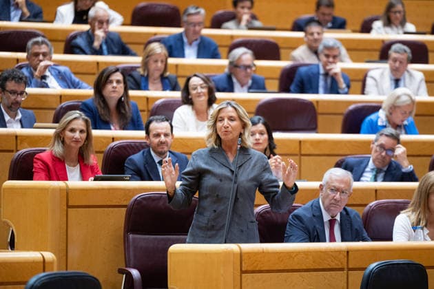 The Senate plenary session debates a motion on Democratic Memory, with the housing crisis as the underlying issue. The PP spokesperson in the Senate, Alicia García, speaks during a plenary session in the Senate on September 29, 2026, in Madrid, Spain. The opposition will debate a motion on the Democratic Memory Act and a proposal to establish a commission on Ceuta. In addition, various committees will examine initiatives on workplace inclusion for people with disabilities, Sahrawi nationality, and the ban on conversion therapy. SEPTEMBER 29, 2026 Jesús Hellí Madrid, Madrid, Spain  Copyright: xJesusxHellinx 7808540