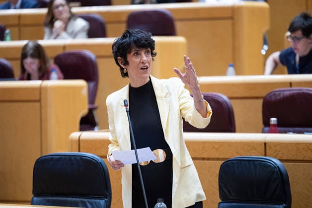 The Senate plenary session debates a motion on Democratic Memory, with the housing crisis as the underlying issue. Elma Saiz, Minister of Inclusion, Social Security, and Migration and government spokesperson, speaks during a plenary session in the Senate on September 29, 2026, in Madrid, Spain. The opposition will debate a motion on the Democratic Memory Act and a proposal to create a commission on Ceuta. In addition, various committees will examine initiatives on workplace inclusion for people with disabilities, Sahrawi nationality, and the ban on conversion therapy. SEPTEMBER 29, 2026 SENATE MINISTERS POLITICIANS Jesús Hellí Madrid Madrid, Spain  Copyright: xJesusxHellinx 7808675